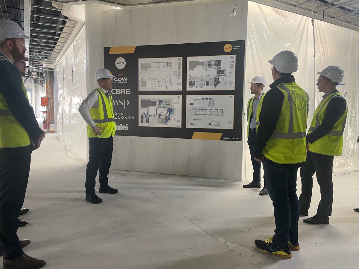 SHAPE_Australia's tweet photo. Our SA Team are currently working on the expansion of @CDWStudios space in the Myer Centre in Rundle Mall, including a void infill on the top floor to allow more space for their new high-tech integrated fitout.
#SHAPEAustralia #CDWAnimation #ConstructionAdelaide #ConstructionSA https://t.co/NkAuOtE9xA