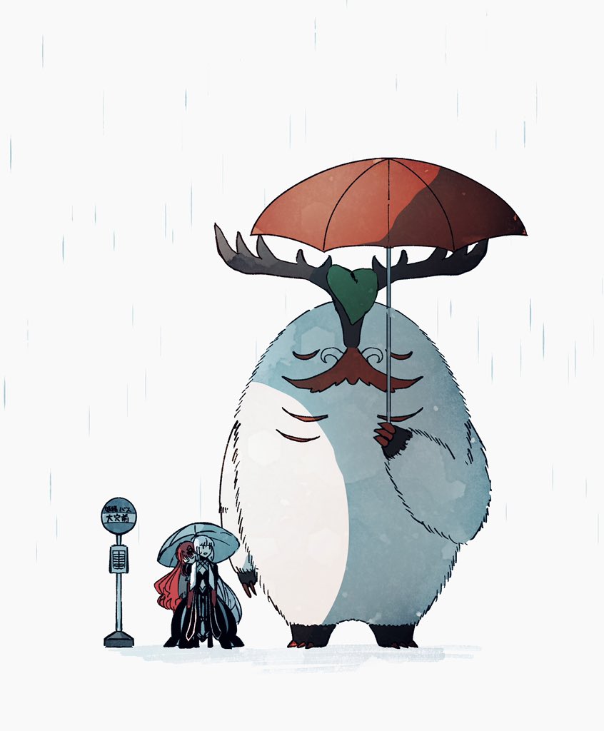umbrella bus stop holding umbrella long hair 1girl holding rain  illustration images