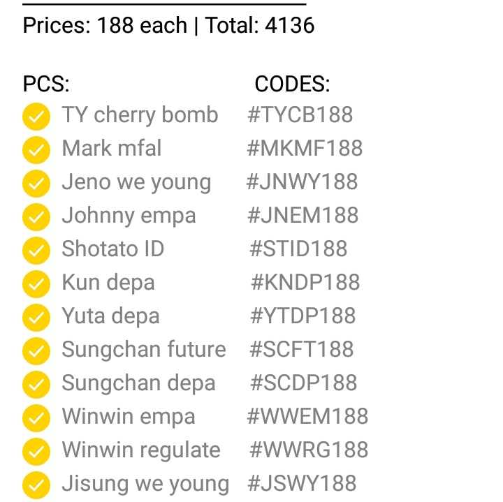 0802claims's tweet photo. I don't have my lp for now so here's a note of details for the claims.
When: 6:30 pm
Prices: 42, 75, & 188 php
Format: mine + code https://t.co/Hxyu0Wab8N