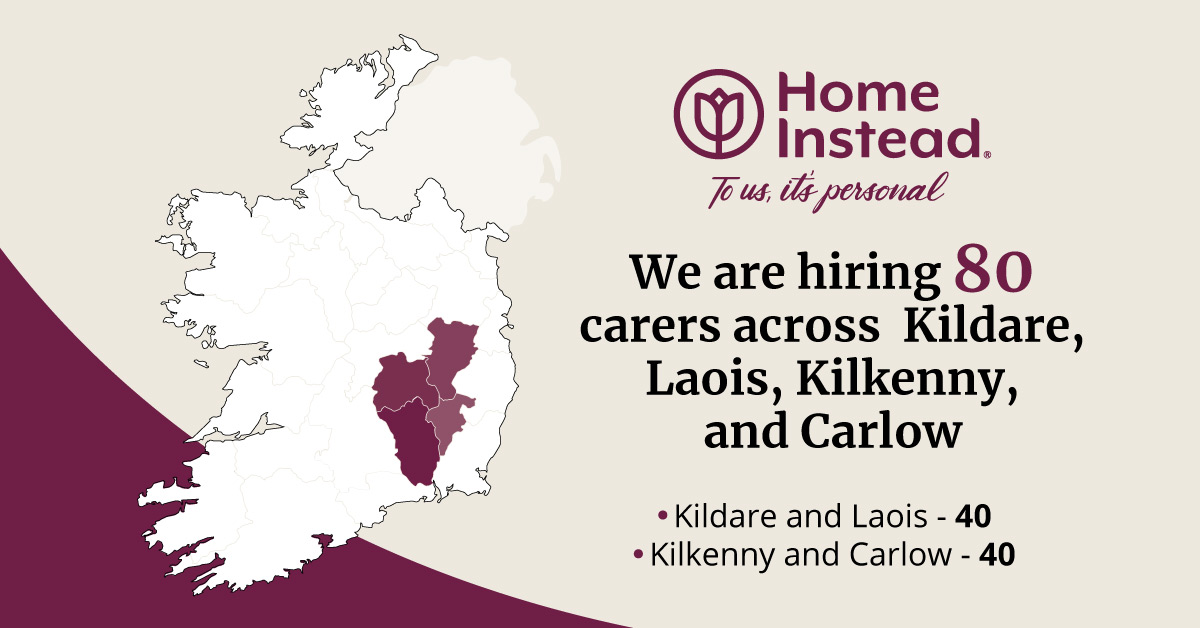 DovidaIreland's tweet photo. We have 80 open carer positions across Kildare, Laois, Kilkenny, and Carlow. Apply today.  https://t.co/csj5Y6PtaU #MoreCarersMoreJobs  #HomeInsteadJobs #CarerJobs https://t.co/nTAfDlcR5a
