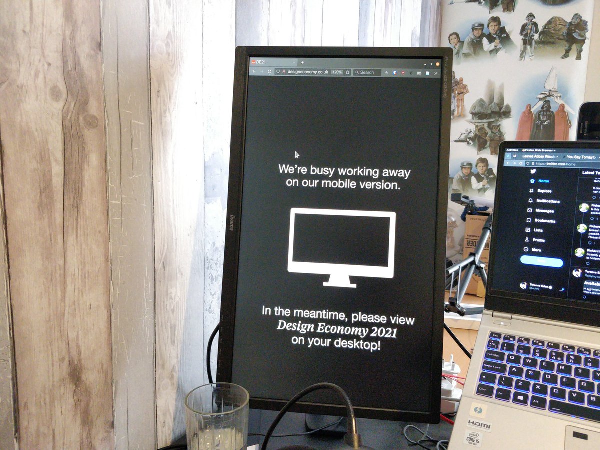 Earlier this year, I wrote 'Just because I have a vertical screen, doesn't mean I'm on a phone!'
shkspr.mobi/blog/2021/02/j…

Looks like someone at #DesignEconomy didn't read my blogpost!