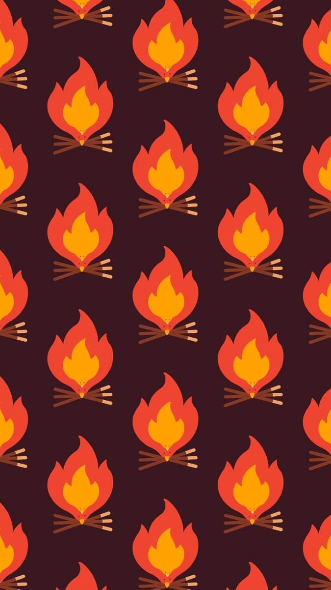「たき火とみせかけてポッキーをくわえたトリ親子柄です🏕 」|shimizuのイラスト