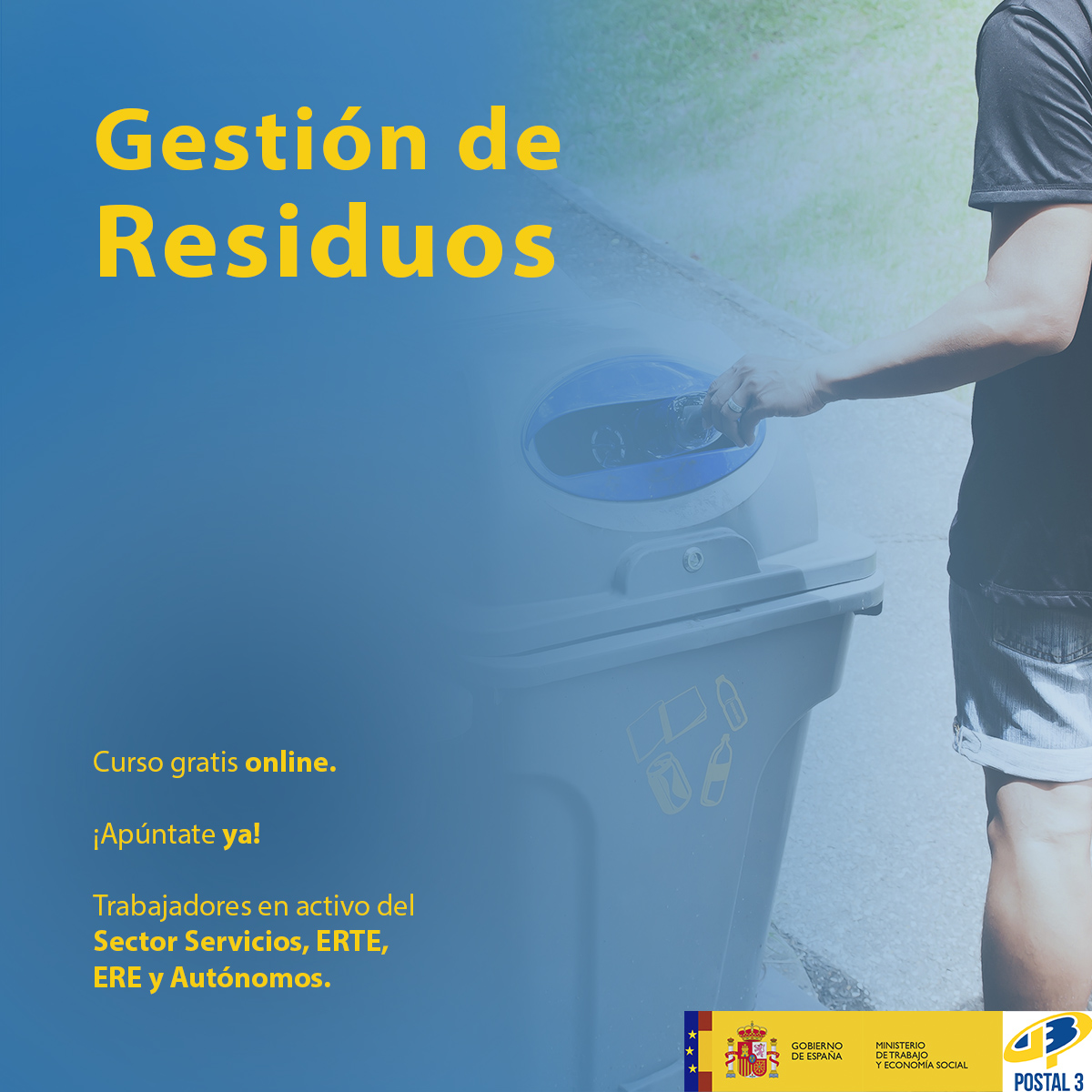 AcademiaPostal3's tweet photo. 🟡CURSO GRATIS ONLINE

🔷Trabajadores del sector Servicios, Autónomos o en ERTE, ERE
✅Aprende el marco legal y gestiona adecuadamente los residuos

https://t.co/KetZ200Rz7

#Postal3 #CursosOnline #CursosGratis #Formacion https://t.co/7jawoD1KHu