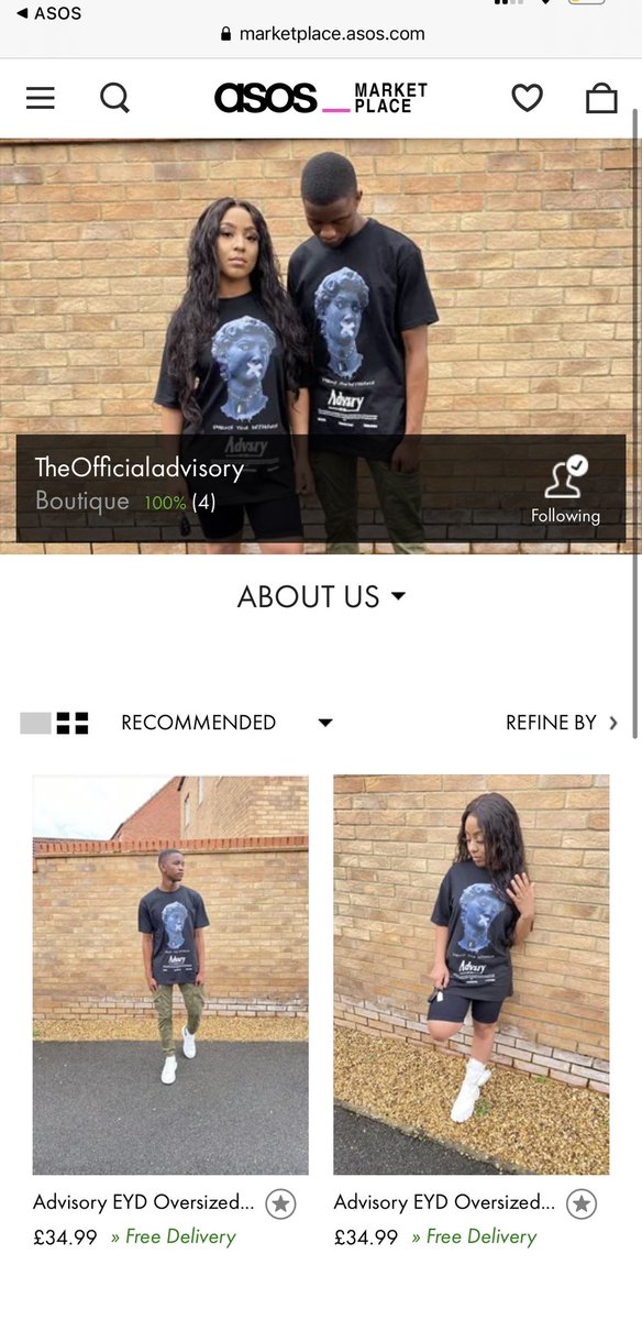 AdvisoryTM's tweet photo. Store open on ASOS Marketplace 🙌🏾

Shop Now - Link in the Bio➡️

#theofficialadvisory
#Embraceyourdifference
#Clothing 
#ShopSmall 
#BlackOwned
#RETWEEET https://t.co/RTM8iDx8m3
