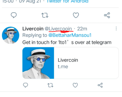 Livercoin's tweet photo. PINNED TWEET

I will never DM you, I will never ask you for money, I will never invite you to a telegram group. 

Don't fall for the impersonators, always check the name! https://t.co/Y4CzXWEKM8