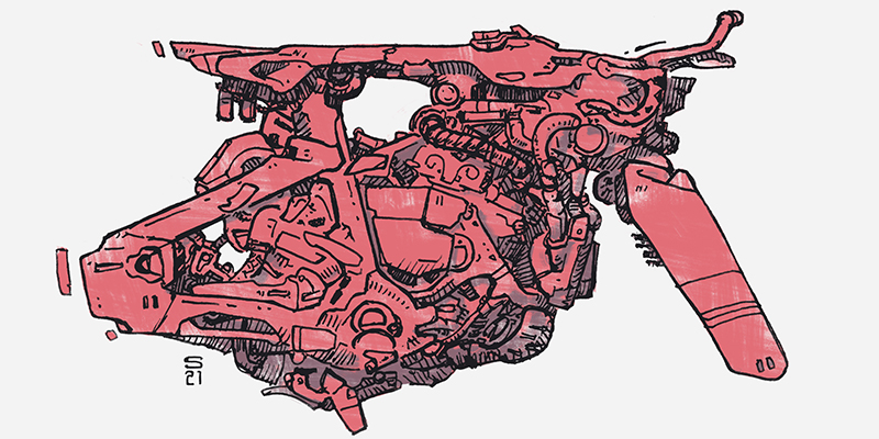shikeesart's tweet photo. Mech drill // TT Detailed.

#ttbike #ink #art #scifi #conceptart #墨絵 #illustration #vehicle #scifivehicle #vehicledesign #mecha #mech #メカ #バイク #ロボット #機械 #scifiart https://t.co/xHEaKpLPT7