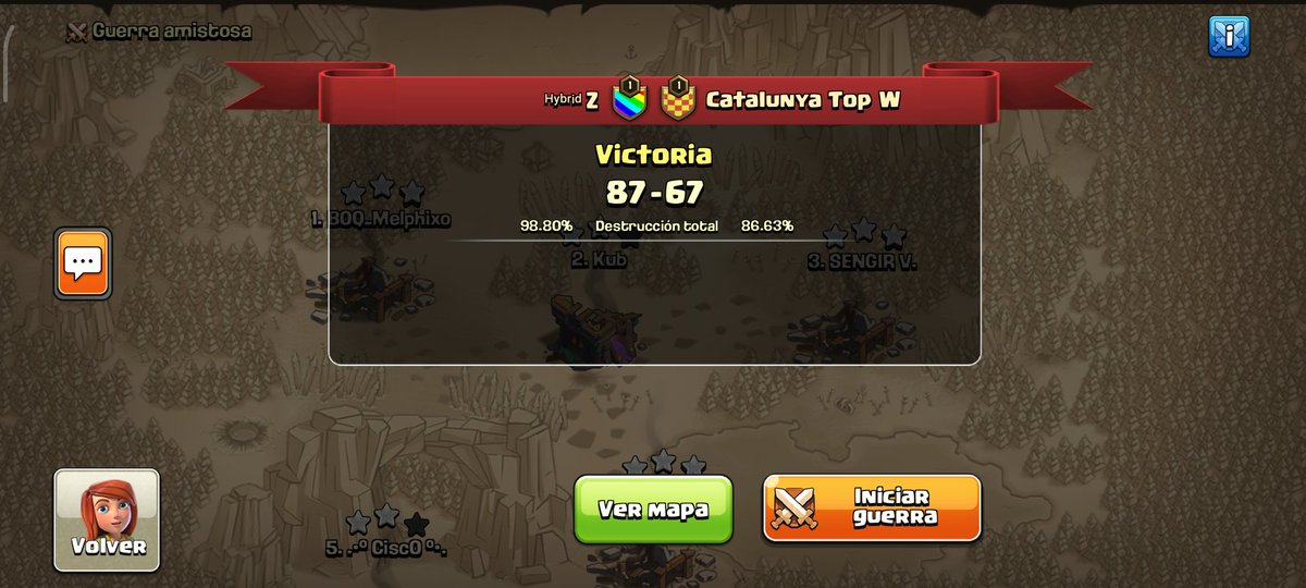 Última guerra de la fase de grupos , ahora toca preparar los Play off 💪🔥 #GoZ