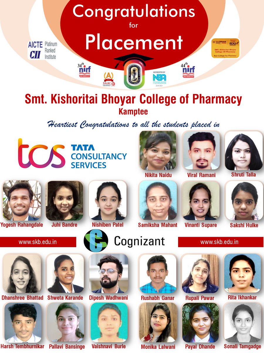 Congratulations to the students of our college for their placements at Tata Consultancy Services and Cognizant. We wish them luck for all future endeavours !!!
#campusplacement #placement2021