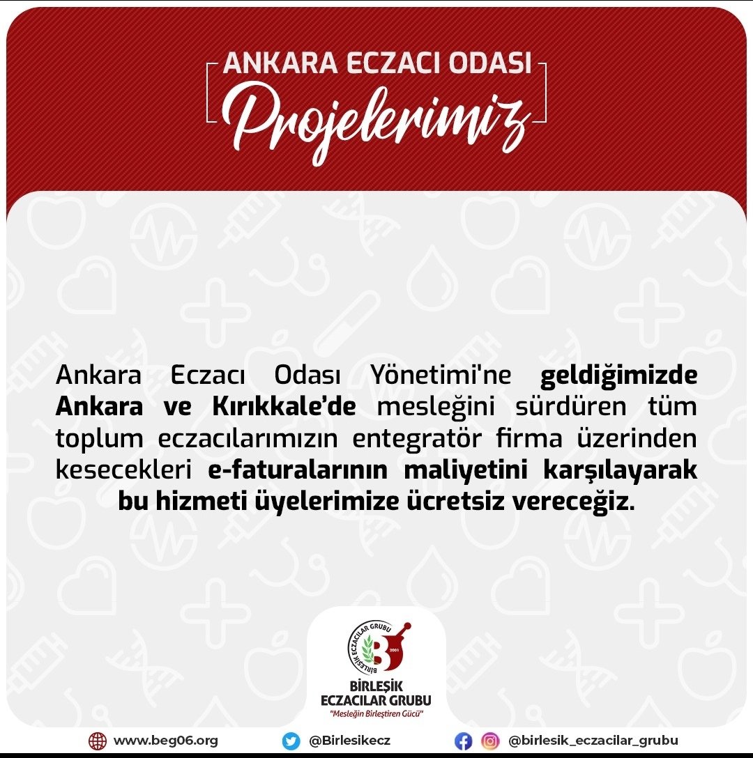 Birlesikecz's tweet photo. Ankara Eczacı Odası yönetimine aday Birleşik Eczacılar Grubu olarak göreve geldiğimizde hayata geçireceğimiz projelerimizden biri de meslektaşlarımızın omzundaki e-fatura yükünü kaldırmak olacak. #eczacılarıbirleştirengüç
#eczaci #eczane 
@saglikTT @eczCozBir
@TumEczIsvSen https://t.co/NJtDMmmUA0