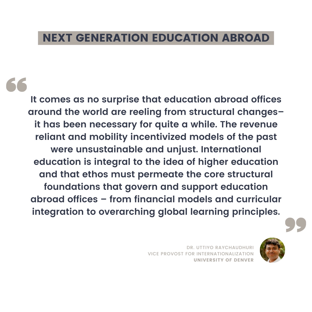 Uttiyo Raychaudhuri (@uttiyo_rc) on Twitter photo Download your copy of the 2021 Next Generation Education Abroad Programming Report.
The report will be available on Monday here: gatewayinternational.org/resources#repoā¦
Please join me Thursday, August 12th at 1pm ET.
us06web.zoom.us/webinar/registā¦
Panelists will discuss key findings/application Download your copy of the 2021 Next Generation Education Abroad Programming Report.
The report will be available on Monday here: gatewayinternational.org/resources#repoā¦
Please join me Thursday, August 12th at 1pm ET.
us06web.zoom.us/webinar/registā¦
Panelists will discuss key findings/application