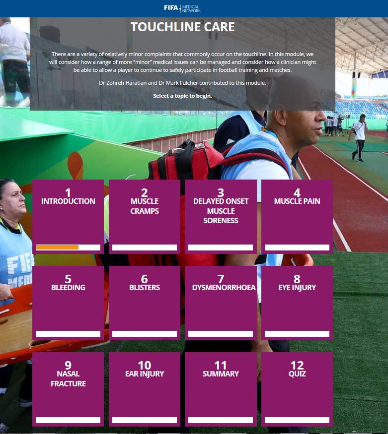 FIFAMedical's tweet photo. What causes muscle cramps? Dehydration, fatigue, electrolyte imbalance, bad genes, something else..? Check out the touchline care module in the new #FIFADiploma to find out more. 
👉 https://t.co/I415sSHU7B
#FootballNetwork #FMCE https://t.co/RD3qHNYj9p
