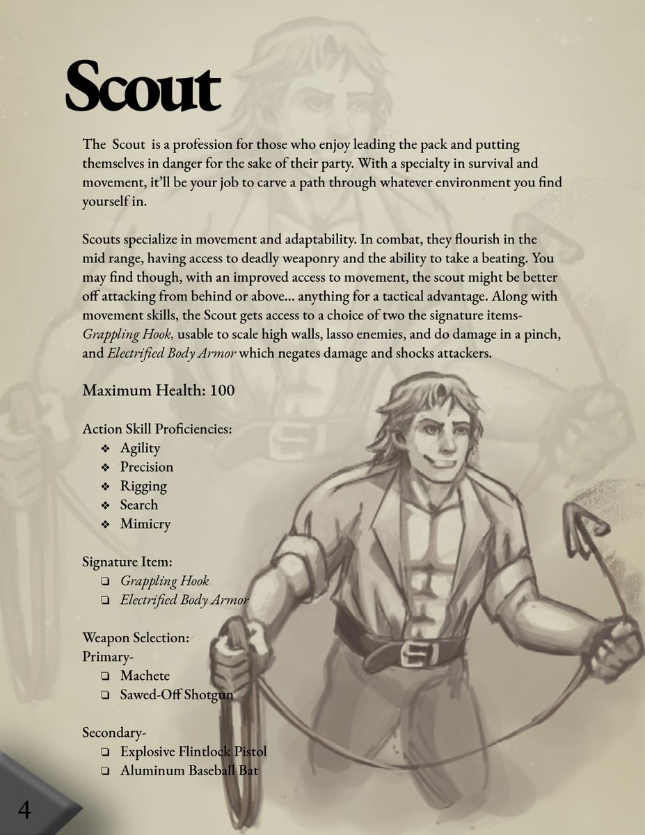fieldworkgame's tweet photo. Check out the Scout! One of the five available profession-classes from Fieldwork. Fieldwork is available now! Check it out! https://t.co/kMyCY3prIB