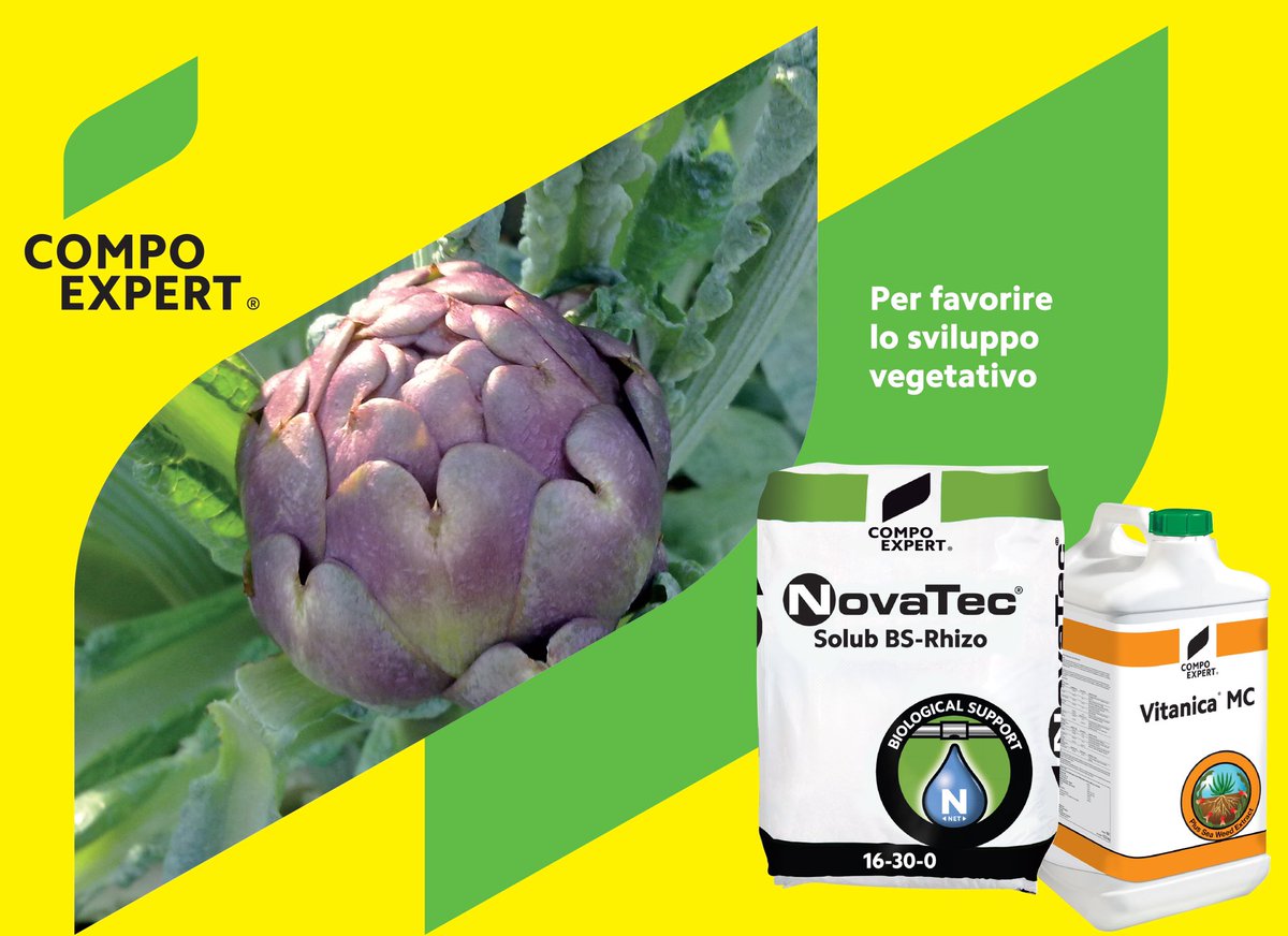CompoExpert's tweet image. NovaTec Solub BS-Rhizo, con tecnologia NET e batteri utili del genere Pseudomonas e Bacillus, promuove lo sviluppo radicale e vegetativo.
Vitanica MC, a base di Kelp e aminoacidi vegetali, aumenta la resistenza a stress abiotici e l’affrancamento della coltura.
