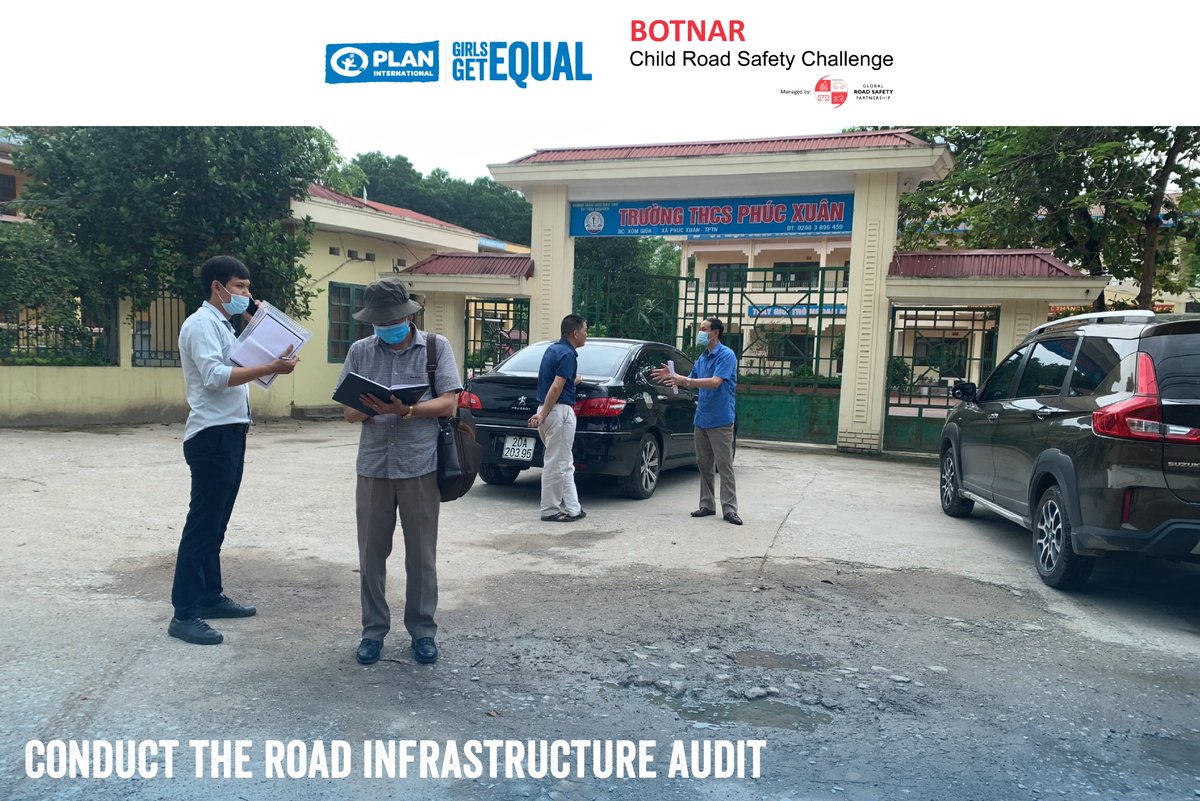 PlanVietnam's tweet photo. Supported by @grspartnership, Project: Child Road Safety Thai Nguyen continues with the activities of conducting the road infrastructure audit and seeking approval from the local authorities. 
#BCRSC #childroadsafety https://t.co/KPYapuadNM