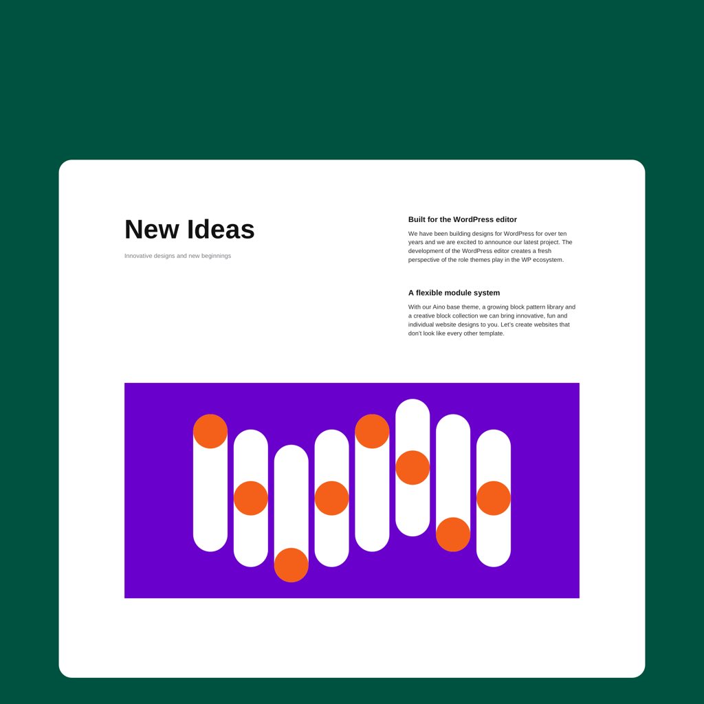 AinoBlocks's tweet image. A collection of Feature block patterns included in the latest Aino theme update available on WordPress.org You can drag‘n‘drop the patterns onto any page, change colors, add you images &amp;amp; content.
#WordPress #blocktheme #blockpatterns #FSE #fullsiteediting #Gutenberg