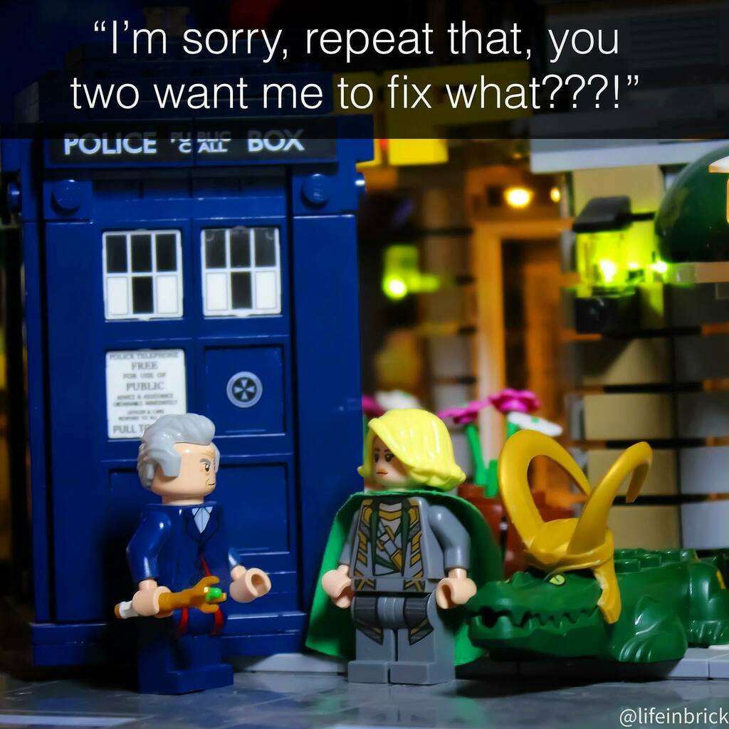 lifeinbrick's tweet photo. If ever there was a need for a Time-Lord…
#lego #loki #sylvie #crossover #doctorwho #tardis #timetravel #multiverse #marvel #disneyplus #lokiseries #croki #alligatorloki #alliloki #legoloki #thedoctor #legodoctorwho #legotardis #legoavengers #legoma… https://t.co/tyKcJi8hHy https://t.co/NeuZpkGmHI