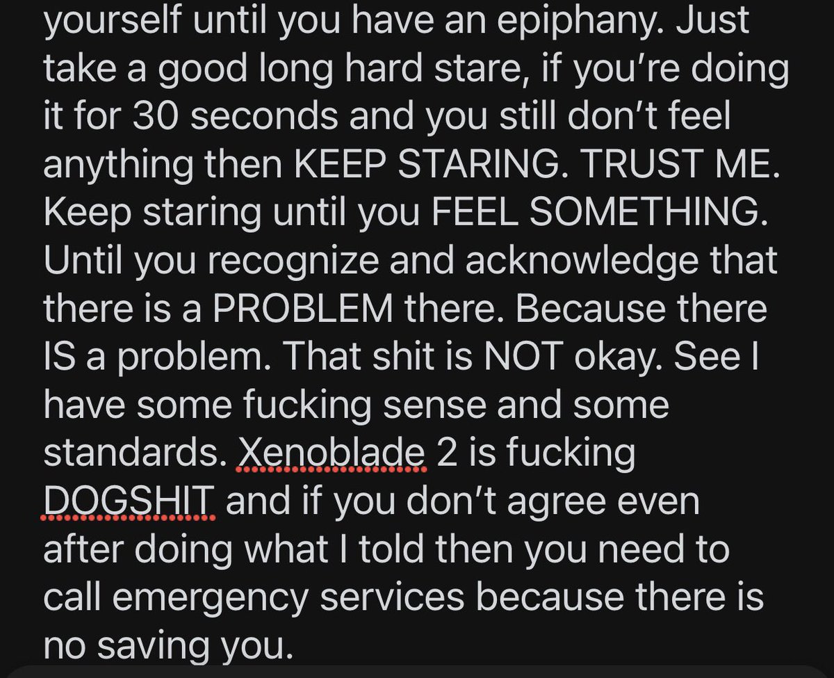 knightballsack3's tweet photo. A message to all these fucking mentally insane bigoted Xenoblade 2 fuckboys that somehow don’t see there is a PROBLEM with them. https://t.co/ehQR2VUcF5