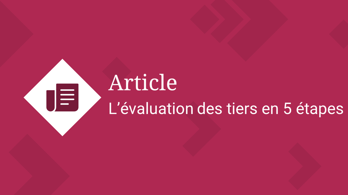 Comment effectuer une évaluation des tiers de façon efficace ? Quels éléments prendre en compte ? Supervizor a répondu à ces questions dans un article disponible sur le blog.

Pour y accéder 👇

hubs.ly/H0S-88C0