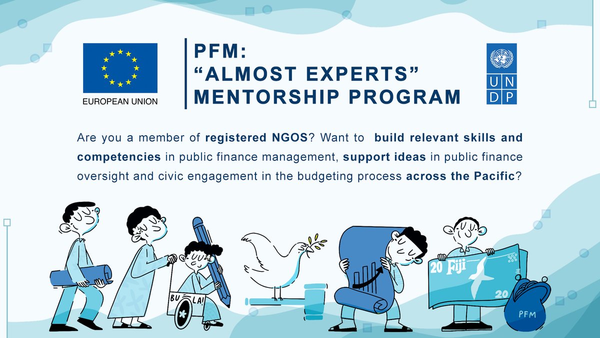 UNDP_Pacific's tweet photo. 📢#Opportuntity for #Pacific #CivilSociety 👇 To find out more and register ➡️  https://t.co/lTaxW7qV6j #MakeitPublic - Finance, no prior knowledge required, we’ll make you an #almostexpert. https://t.co/Ja78PfsmXB