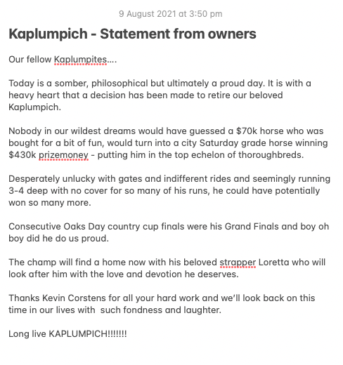 nothingsilly_'s tweet photo. Thanks for all your support @KevinCorstens 

To @Racing @PuntingBaron @JaseRicho @gurujosh23 @katewatts_ @jamesjoshea - thanks for always pumping me up!! https://t.co/7GBI2hACtI