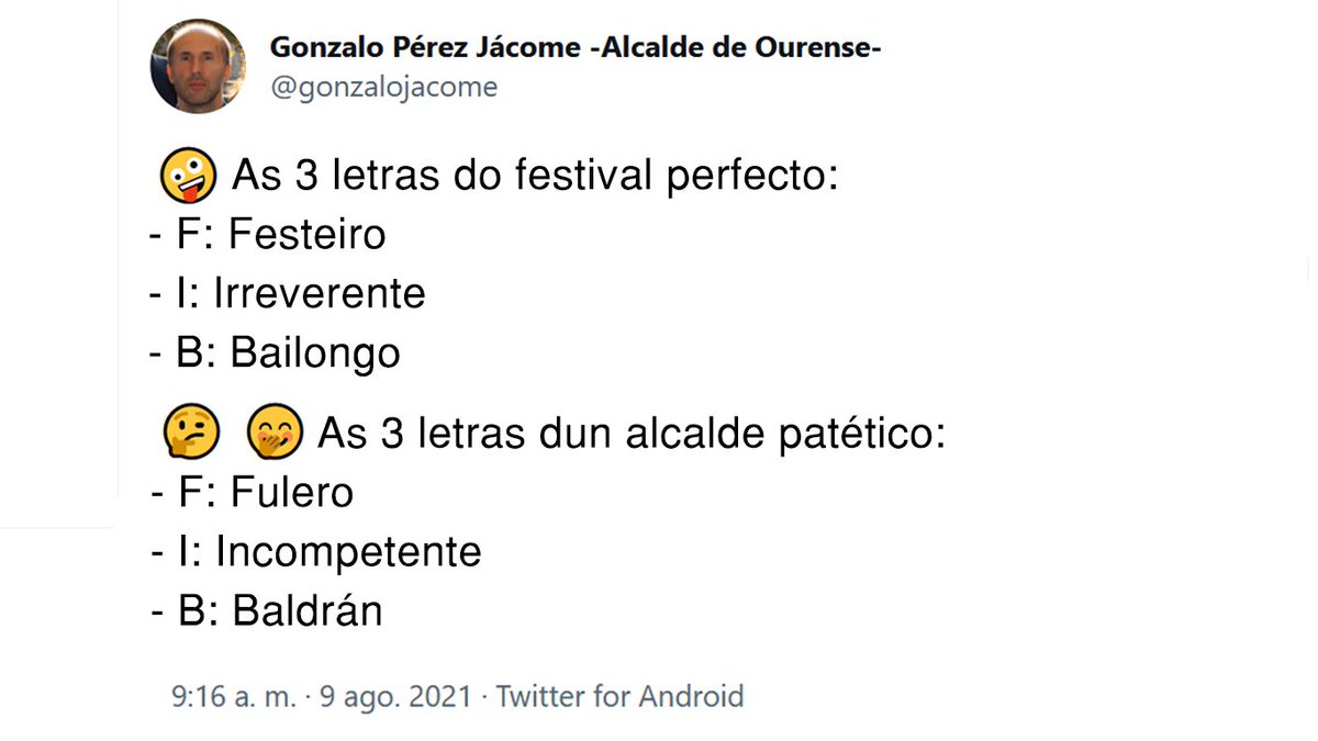 escuaou's tweet photo. Sabiamos que o alcaide d'orens estaba a favor da cultura, pero isto é de máis. #GhrasasAlcalde https://t.co/EAhMkANu95