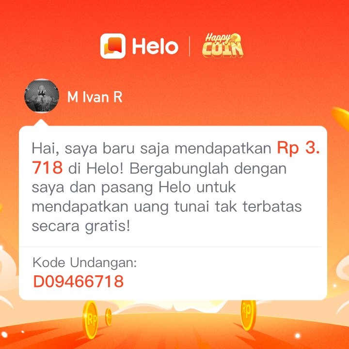 ivanradzillah's tweet photo. *Kode Referral aku: D09466718* Download Helo dan dapatkan Rp 400 langsung 🤑, dapatkan *Rp 62.000* untuk setiap orang yang kamu undang, tanpa batas. ✅100% Nyata. Klik link berikut untuk download Helo 🔗:
https://t.co/MUiZ43Wtkd https://t.co/eHPR00RrkM