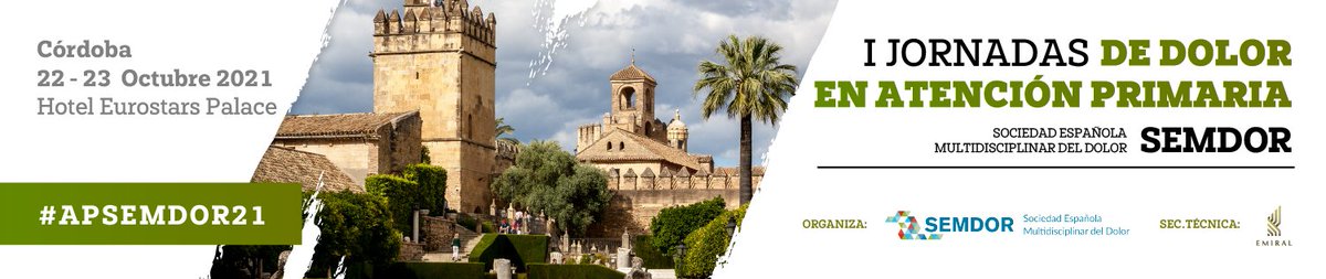 #Jornada | Del 22 al 23 de octubre organizamos la I Jornada de Dolor en Atención Primaria. Tendrá lugar en el <a href="/Eurostars/">Eurostars Hotel Company</a> de Córdoba. Nuestro objetivo es favorecer el manejo del dolor  desde el principio de la multidisciplinariedad. ¡Inscríbete!

apsemdor.com/inscripcion/