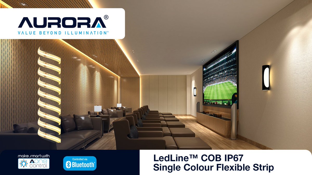 aurora_trade's tweet image. Adding the LedLine™ COB IP67 Single Colour Flexible Strip to a cinema room enables key areas to be highlighted. E.g., edge of stairs to ensure visibility, a TV to add subtle lighting
Learn more: ow.ly/VcC030rPHwO

#ledline #led #ledlights #lighting #electrician #ledlight