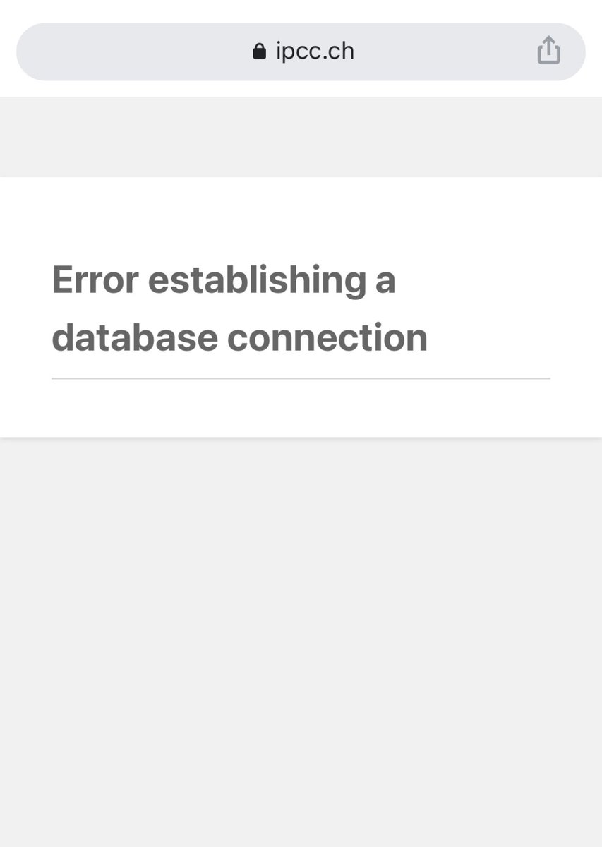 #IPCCreport exacerbating #climatechange as servers around the world overload with internet traffic trying to download the report.