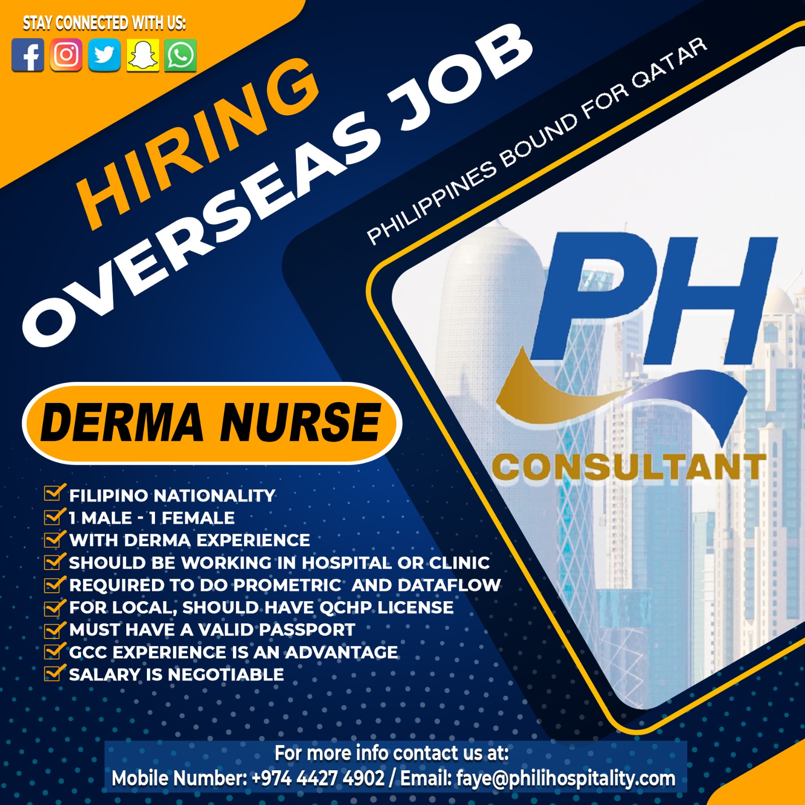 PH Consultant on X: “PHIL.OVERSEAS HIRING:DERMA NURSE