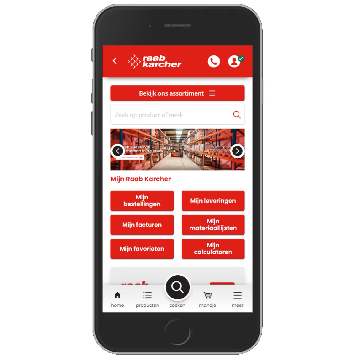De nieuwe Raab Karcher App!
Vol nieuwe handige functionaliteiten zodat jij nog sneller (product)informatie kan bekijken of zelfs je factuur kan betalen via Ideal. Download snel!

Info: raabkarcher.nl/app

#bouwmaterialen #bestellen #app #Raab_Karcher