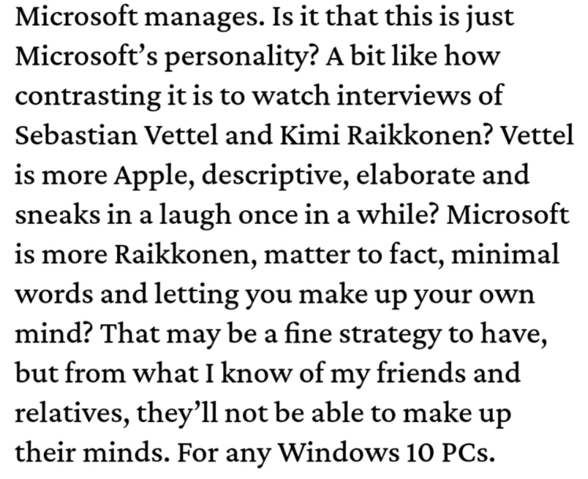 bakedsunday's tweet photo. Going through a dilemma of Windows vs Apple. I came across this and the comparison is more than enough to make me understand it better than any YouTube video or spec sheet! 😂
#ApplevsWindows #f1 #Apple #Microsoft https://t.co/32k3Hf04La