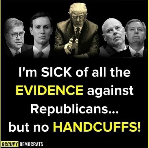 RoseMar95753967's tweet photo. @PalmerReport When I see it I'll believe it. We have all these indictments and evidence and still no handcuffs❗ https://t.co/Q5pmdKSuAI