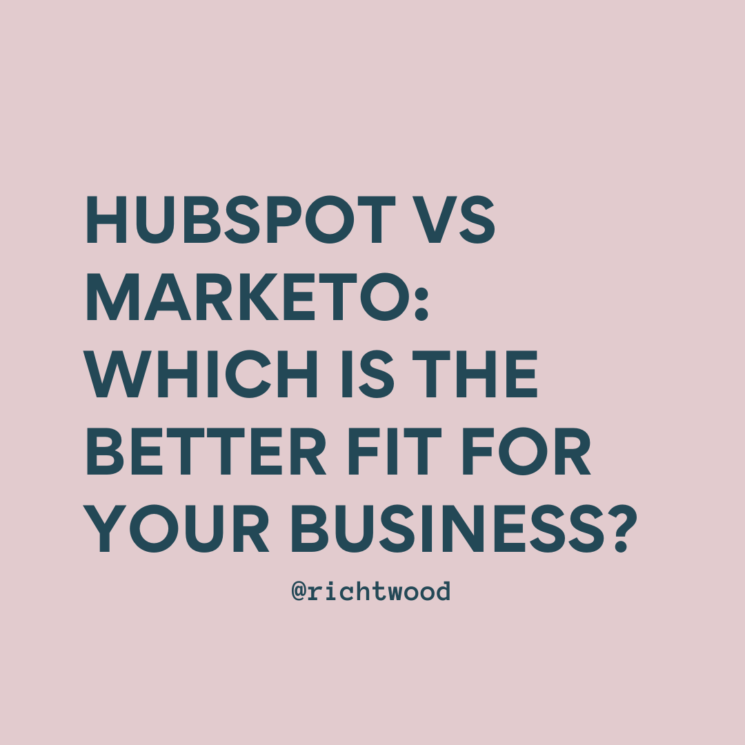richtwood's tweet photo. So, you’re thinking about implementing a new marketing automation platform?

At a guess, you've probably started to run through the usual suspects.

I’m biased. But here's my thoughts on 
@HubSpot vs. Marketo... https://t.co/qCYlT2M1eH