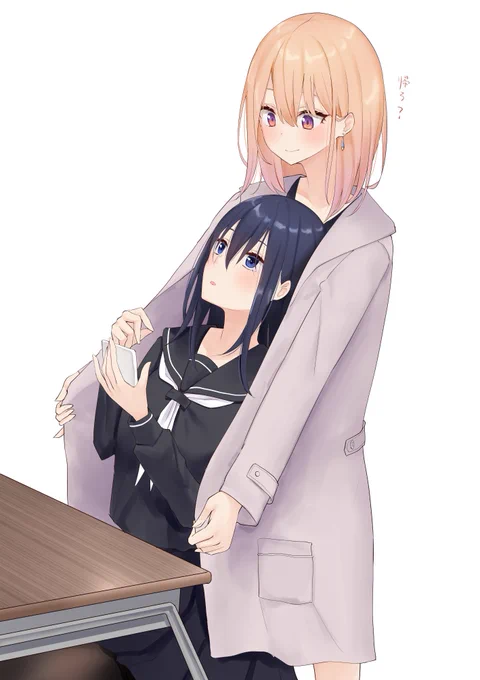 #ハグの日 抱きついてる絵大好き 