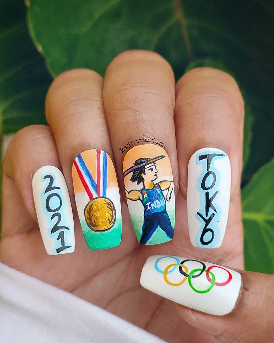 Rajnirajan2's tweet photo. You've not just won this game... You've won hearts of millions...
Youngest gold medalist in men javelin throw. Whole nation is celebrating with you. ❤️
@neeraj____chopra
🥇🏅🙌🏻🙌🏻
.
#Olympics
#Olympics2020 #NeerajChopra #olympicart #olympicnailart https://t.co/HmK93FY9qU