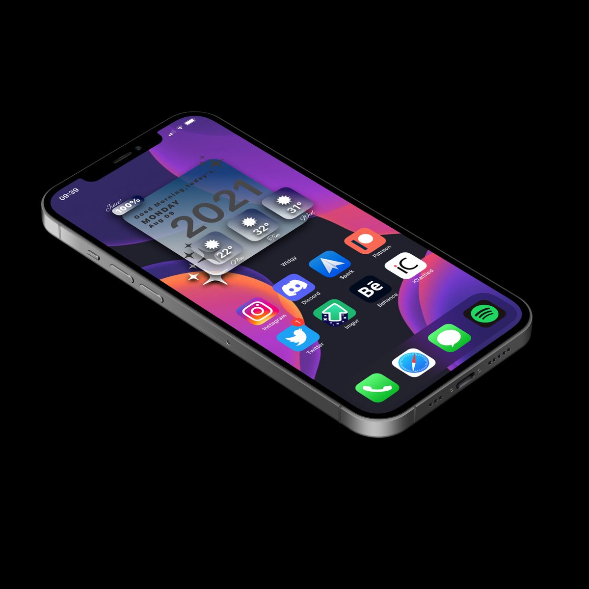 DesignByRoss's tweet photo. Today
Stock icons
Wallpaper @awsiiq
Mockup @screenshot_pro
Widget by me available on Gumroad
#iOS15beta4 #widgy #setup https://t.co/fiC3cvzEdU