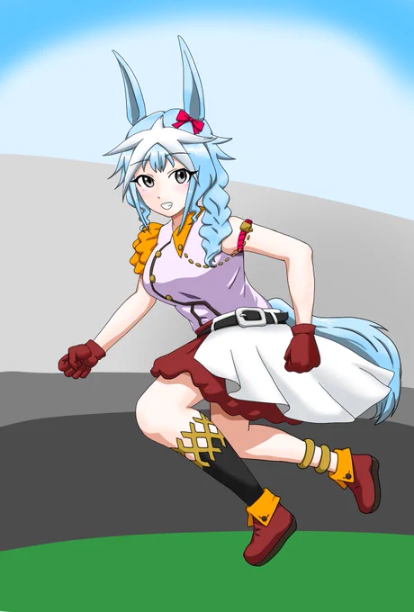 ウマ娘名:シノサン 身長: 162.1cm  B 88 W 63 H 66  髪: 空色 眼: 白花色 髪型:サイドダウン 白斑:星  リボンの位置:左耳 耳の長さ: 長め しっぽの長さ: :長め  性格:責任感が強い  身体能力 ランク C  得意バ場:ダート 得意距離:短距離〜マイル 脚質適正: 差し〜追込  診断メーカーやってみた