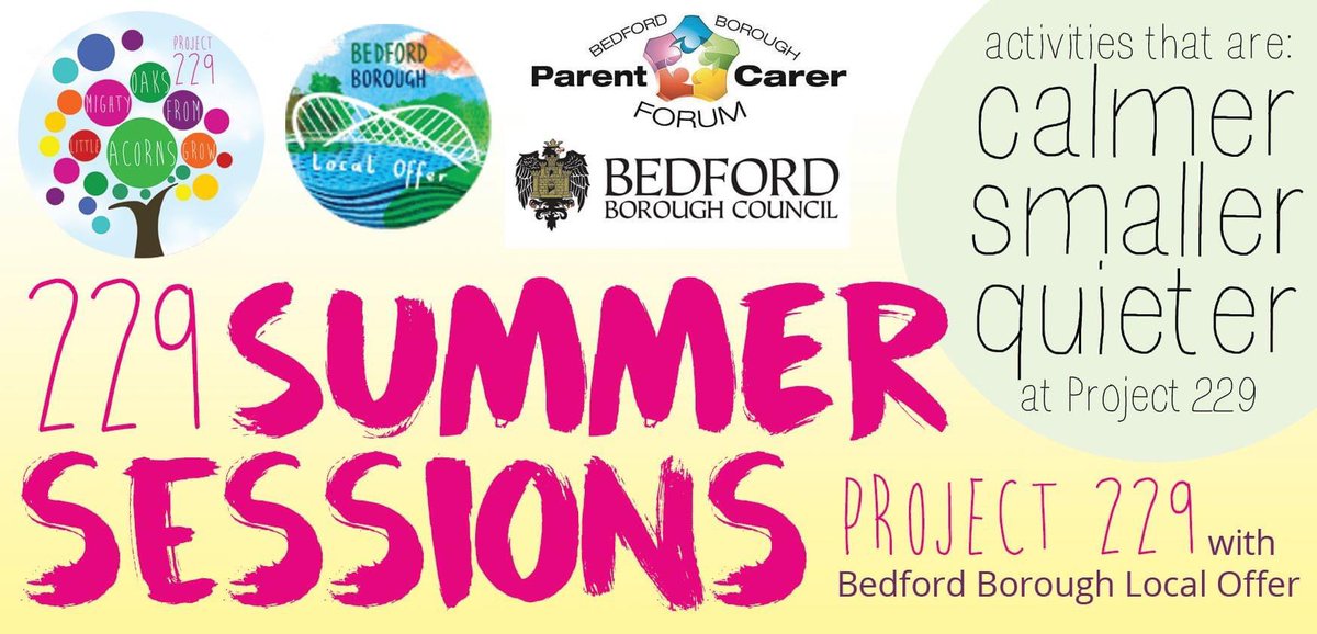 BedsLife Magazine (@bedslife) on Twitter photo Launching this week:
CALMER . SMALLER . QUIETER...
Small group face to face sessions at <a href="/project229/">Project 229</a> for school age young people who struggle with big noisy activities.
#bedford #SummerOfSEND #calm #small #quiet Launching this week:
CALMER . SMALLER . QUIETER...
Small group face to face sessions at <a href="/project229/">Project 229</a> for school age young people who struggle with big noisy activities.
#bedford #SummerOfSEND #calm #small #quiet