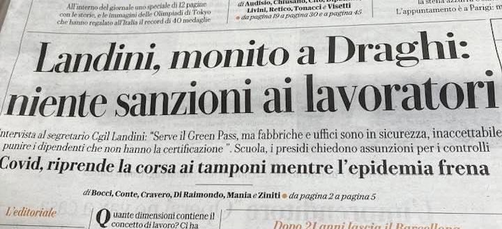 Caro Maurizio, 
mi spiace ma sbagli. 
Così si sanzionano tutti coloro che sanno che ci sono diritti e doveri nei confronti degli altri. Il sindacato non può non essere scuola di responsabilità. Quando si discrimina chi rispetta le regole per inseguire pochi urlanti, salta tutto.