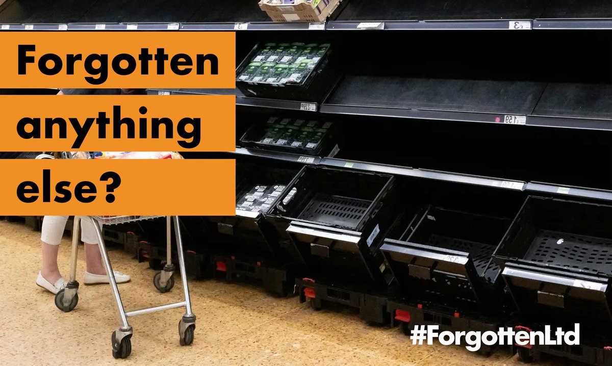 ForgottenLtd's tweet image. It doesn't make it any better to know we're not the only thing that's been forgotten about.
It's easy to re-stock shelves.
Less easy to replace the thousands of micro businesses and the jobs they provide - because they've not had meaningful support, @BorisJohnson @RishiSunak
