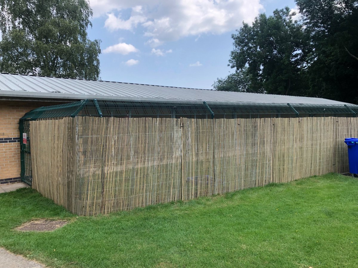 Woodside_AC's tweet photo. Since opening to the public we needed to screen off some of our more sensitive and reactive dogs, and Poundstretcher came to the rescue and provided this amazing bamboo screening fence which helps protect the dogs from over stimulation. A calmer dog is a happier dog - Thanks Guys https://t.co/bS0dXz8JyL