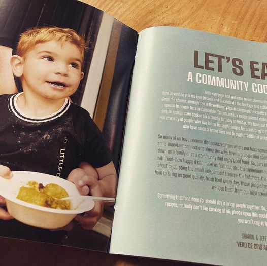 First look at our #community #cookbook part of the #neverhungryagain campaign We've been across #Calderdale collecting recipes from local people + celebrating fresh produce from local #shopkeepers thanks @thepiecehall @CalderdaleFound @calderdale @MarcusRashford