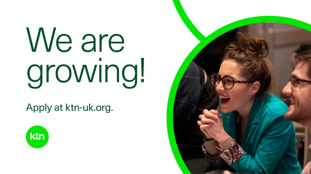 Come and join us at @KTNUK. Lots of exciting vacancies live at the moment ktn-uk.org/careers/
