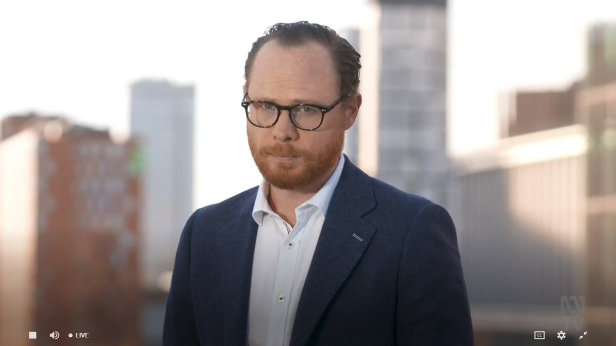 TooheyMatthew's tweet photo. @MikeySlezak with a trademark sceptical look at the camera.
I love the specs & beard, quite like the shirt and don't mind the hair.
That statement buttonhole on your lapel? It needs a badge, pin or flower. (Right, @JakeLapham?)
#GenderBalancingClothingCommentary
#ABCvictoria https://t.co/Lh9kxTjGPn