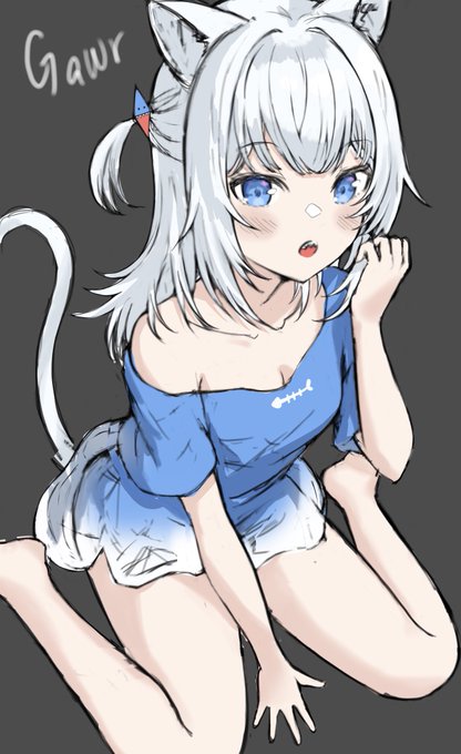 #gawrt
#gawrgura 
rough drawing 