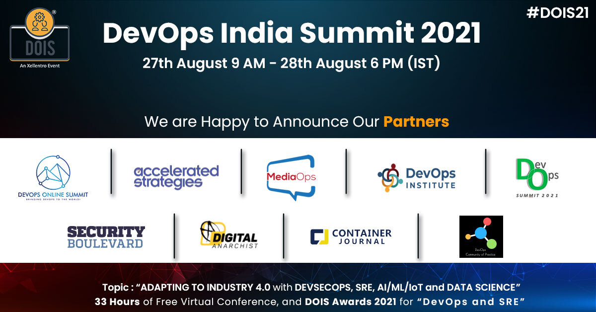 DevOpsIS's tweet photo. #DOIS21 acknowledges valuable contribution of its partners #MediaOps, #Acceleratedstrategies, #DevOpsInstitute, #DevopsOnlineSummit, #CanadaDevopsCommunityOfPractice, #CapitalCarbonConsulting, #DevopsOnlineSummit, #ContainerJournal, & #SecurityBoulevard.
https://t.co/tLbobTgZCP https://t.co/aofGxGXx90