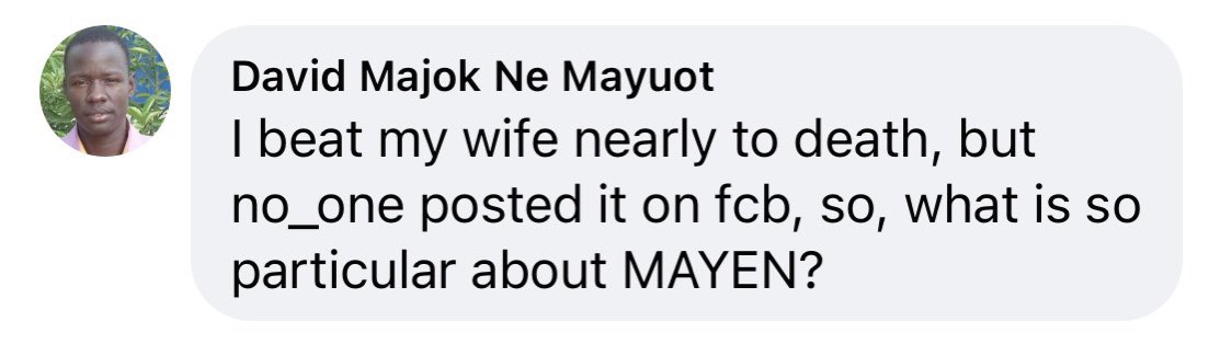 Married2_Coffee's tweet photo. Expose one criminal &amp; watch the rest voluntarily expose themselves either through such views, making jokes out of the situation, calling women protesting single mothers, slay queens, toxic feminists etc all in attempts 2 defend abusers &amp; violence against women #Justice4AluelMessi https://t.co/49XLDC2vrd