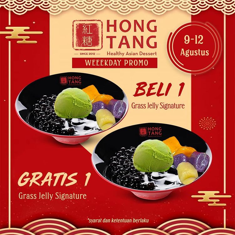 Giladiskon's tweet photo. Hong Tang Promo Spesial Weekday‼️

Akhirnya ada lagi nih guys promo Buy One Grass Jelly Signature FREE One Grass Jelly Signature🥳

Info lengkap: https://t.co/6z4iSMfFOf

#hongtang #promo #giladiskon https://t.co/ICPs1JZkOq