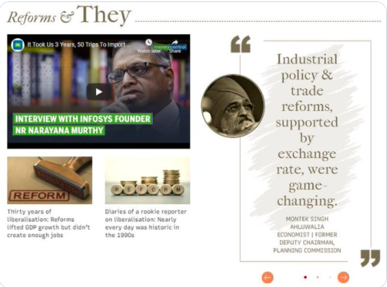 moneycontrolcom's tweet photo. Take a look back at how the #1991Reforms changed India— through stories, interviews with veterans, videos, podcasts & more!
Click here: https://t.co/ZHDTyc0EFP
#30YearsOfReforms #EconomicReforms https://t.co/9GqXHCDFQ9